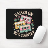 Raised On 90's Country Music Retro Cette Design  Muismat (Met muis)