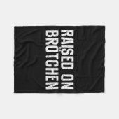 Raised On Brotchen German Bread Roll Funny Food Qu Fleece Deken (Voorkant (Horizontaal))