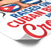 Raised On Cuban Bread And Croquetas Messy Bun Cuba Poster (Hoek)