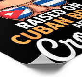Raised On Cuban Bread And Croquetas Messy Bun Cuba Poster (Hoek)