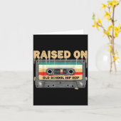 Raised On Old School Hip Hop Vintage Retro Cette M Kaart (Gele Bloem)
