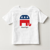 Raised Right Funny Republikeins Kinder Jeugd Shirt (Voorkant)