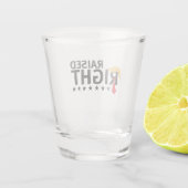 Raised Right Proud Maga Trump inauguratiedag Shot Glas (Achterkant)