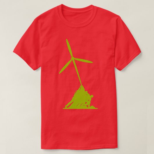 Raiserende windturbines t-shirt (Design voorkant)
