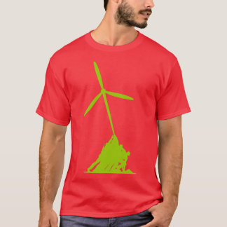 Raiserende windturbines t-shirt