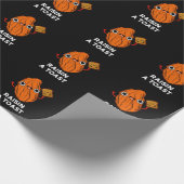 Raisin a Toast Funny Food Pun Dark BG Cadeaupapier (Hoek)