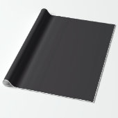 Raisin Black Solid Color Cadeaupapier (Uitgerold)
