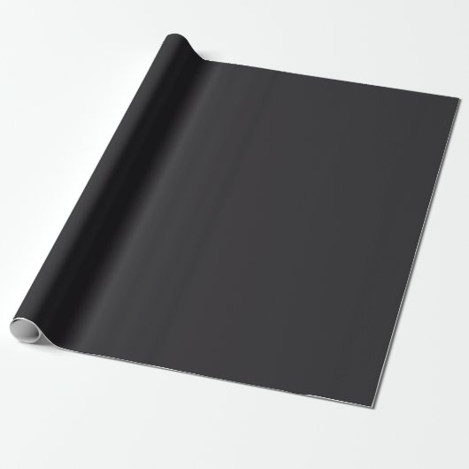 Raisin Black Solid Color Cadeaupapier (Uitgerold)