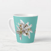 Raisin Blossom Cust. Blauwe latte Mok (Linkerhoek)