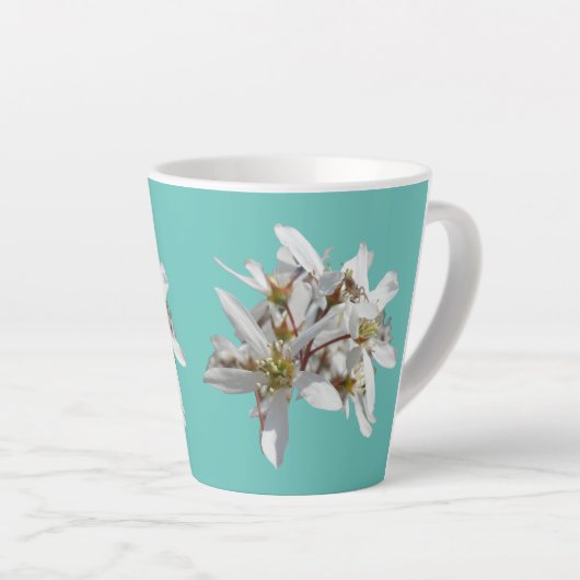 Raisin Blossom Cust. Blauwe latte Mok (Rechterhoek)