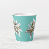 Raisin Blossom Cust. Blauwe latte Mok (Voorkant)