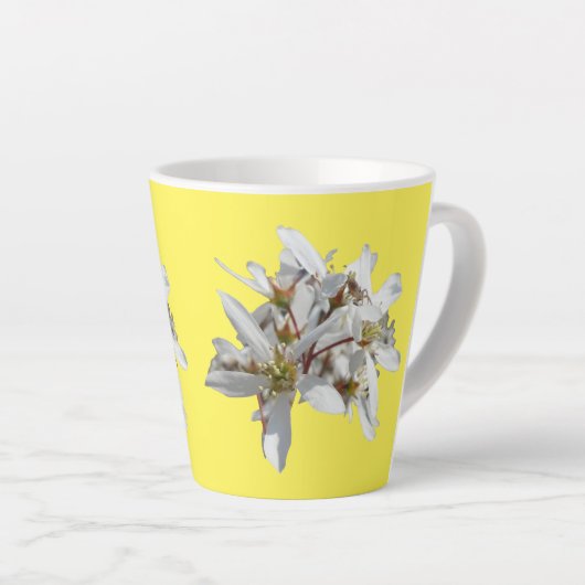 Raisin Blossom Cust. Gele latte Mok (Rechterhoek)