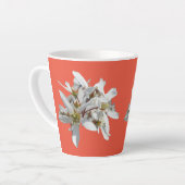 Raisin Blossom Cust. Oranje rode latte Mok (Linkerhoek)