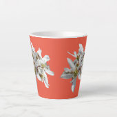 Raisin Blossom Cust. Oranje rode latte Mok (Voorkant)