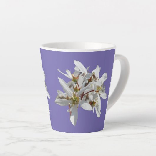 Raisin Blossom Cust. Paarse latte Mok (Rechterhoek)