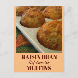 Raisin Bran-koelkast Muffins Recipkaart Briefkaart