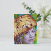 Raisin Bread Head, een collage Briefkaart (Staand voorkant)