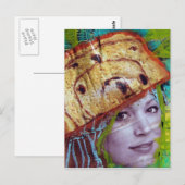 Raisin Bread Head, een collage Briefkaart (Voorkant / Achterkant)