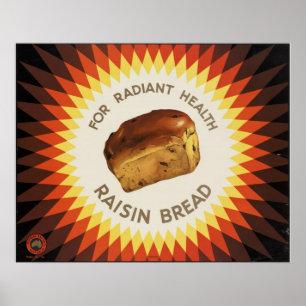 Raisin Bread Vintage Travel Poster en Retro Prints