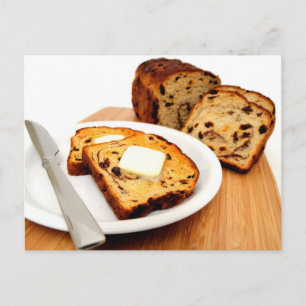 Raisin-brood en kaneel briefkaart