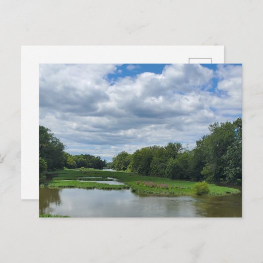 Raisin River, Monroe, Michigan Briefkaart (Voorkant / Achterkant)