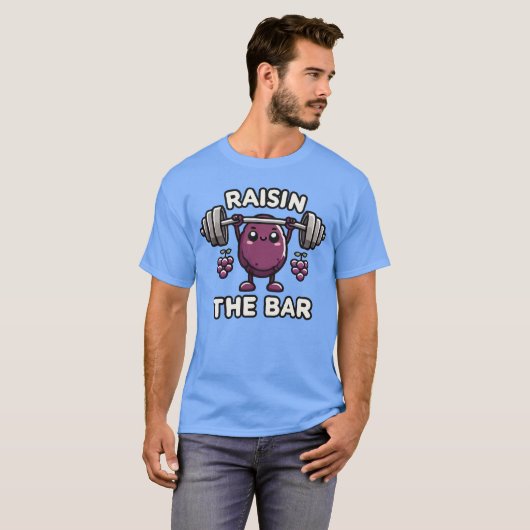 Raisin The Bar - Grappige Schattigee fitnessruimte T-shirt (Voorkant volledig)