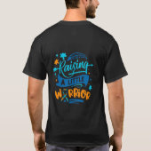 Raising a Little Warrior Autisme  typografie T-shirt (Achterkant)