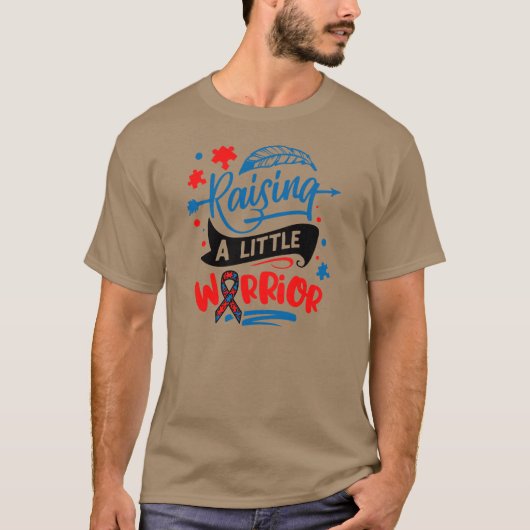 Raising a Little Warrior  Typography 2 T-shirt (Voorkant)
