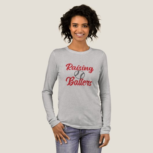Raising Ballers Honkbal  Tri-Blend Shirt (Voorkant)