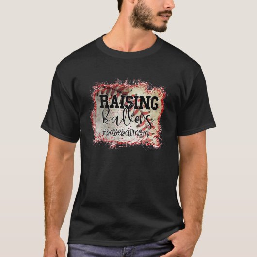 Raising Ballers Softball Baseball Leopard T-shirt (Voorkant)