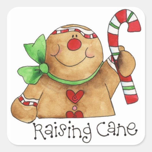 Raising Cane Gingerbread Man Sticker Label (Voorkant)