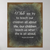 Raising Children Quote Poster (Voorkant)