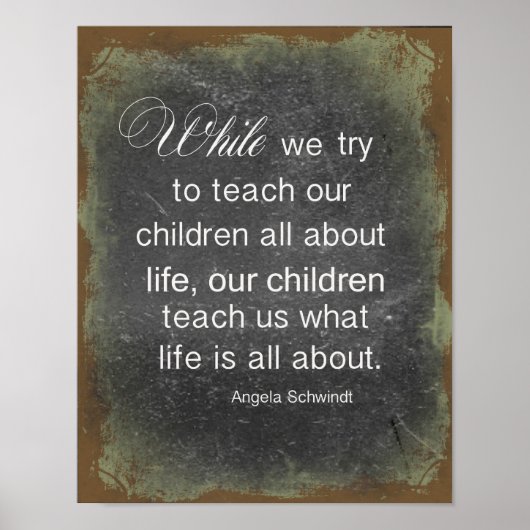 Raising Children Quote Poster (Voorkant)