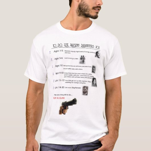 Raising Daughters 101 T-shirt (Voorkant)