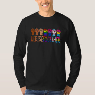 Raising Fist BLM we reise samen Black Pride LGBT T-shirt