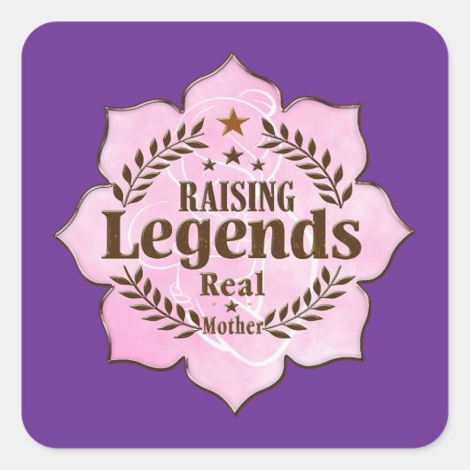 Raising Legends – Real Mother Power Vierkante Sticker (Voorkant)