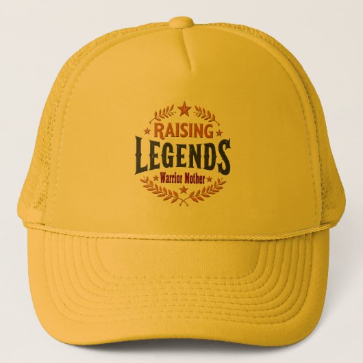 Raising Legends – Warrior Mother Design boné Trucker Pet (Voorkant)