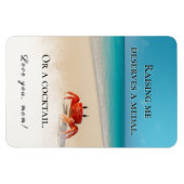 "Raising me verdient een medaille" - Grappige moed Magneet (Horizontaal)