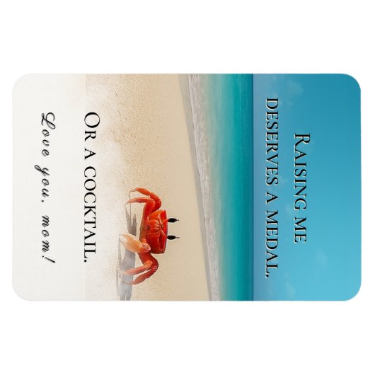 "Raising me verdient een medaille" - Grappige moed Magneet (Horizontaal)