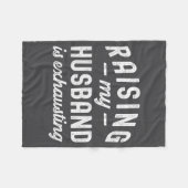 Raising My Husband Is Exhausting Funny Wife Valent Fleece Deken (Voorkant (Horizontaal))
