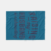 Raising My Husband Is Exhausting Funny Wife Valent Fleece Deken (Voorkant (Horizontaal))