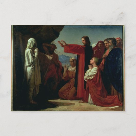 Raising of Lazarus, 1857 Briefkaart (Voorkant)