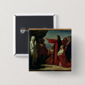Raising of Lazarus, 1857 Vierkante Button 5,1 Cm (Voorkant /achterkant)
