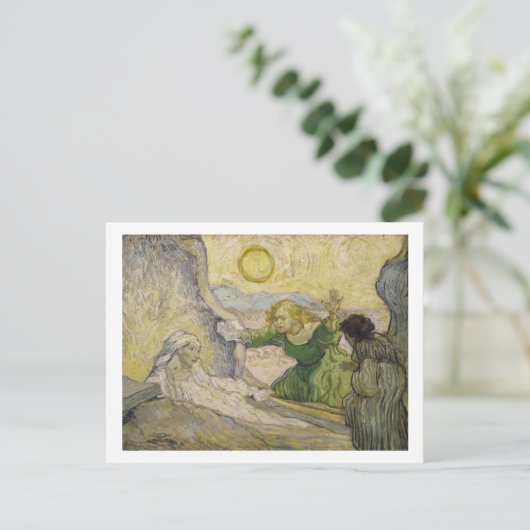 Raising of Lazarus (Rembrandt), Van Gogh Fine Art Briefkaart (Staand voorkant)