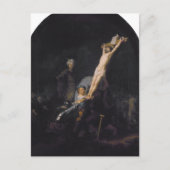 Raising the Cross, Passion Series by Rembrandt Briefkaart (Voorkant)