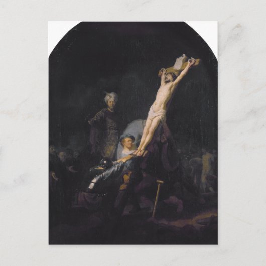 Raising the Cross, Passion Series by Rembrandt Briefkaart (Voorkant)