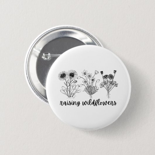 Raising Wild Flowers Ronde Button 5,7 Cm (Voorkant /achterkant)
