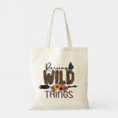 Raising Wilde Dingen Luipard Print Flowers Arrow Tote Bag (Achterkant)