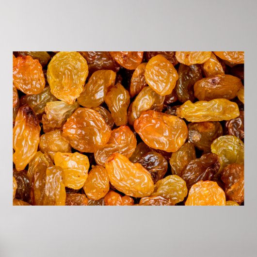 Raisins sluiten de achtergrond van de fototextuur. poster (Voorkant)
