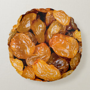 Raisins sluiten de achtergrond van de fototextuur. rond kussen